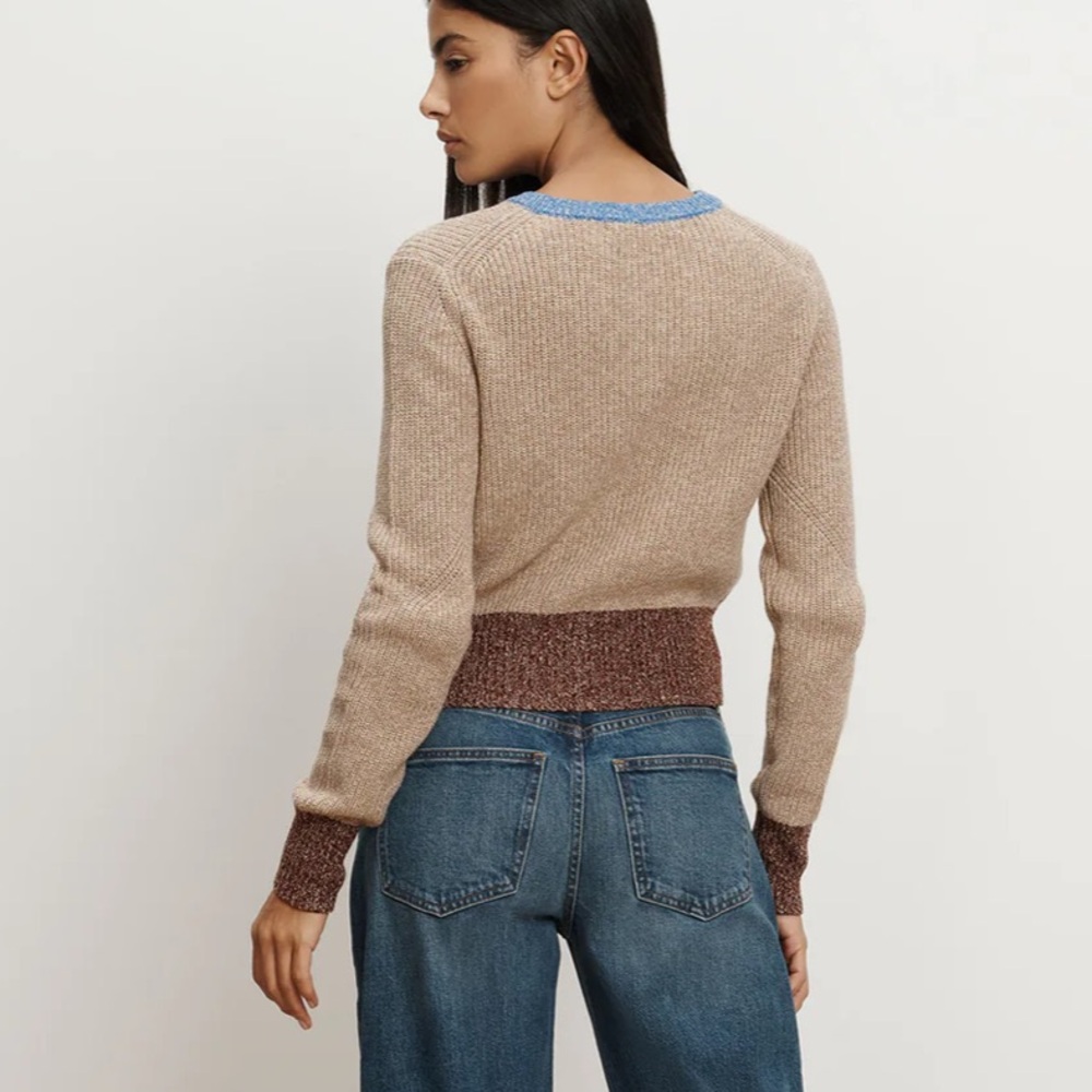 Veronica Beard Ibra Merino Wool-Blend Cardigan - Picture 4 of 5